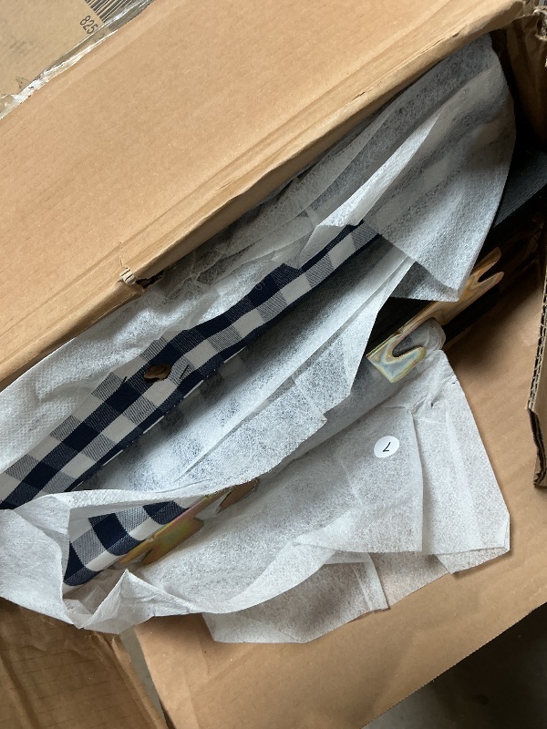 Photo 1 of ***DAMAGED BOX ASSEMBLY PIECES MAY BE MISSING***DNYN Gingham Daybed with Pull-Out Trundle and Side Pocket for Bedroom/Guest Room, Full Size Upholstered 3-in-1 Versatile Sofabed Frame with Tufted Button Backrest, Space-Saving & No Box Spring Needed