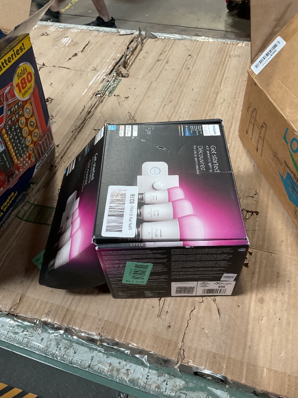 Photo 1 of **BULBS DONT WORK**Philips Hue White and Color Ambiance Base Lumen (60W) Smart Button Starter Kit, 16 Millions Colors, Works with Amazon Alexa, Google Assistant, Apple HomeKit 60 Watt (OLD VERSION)