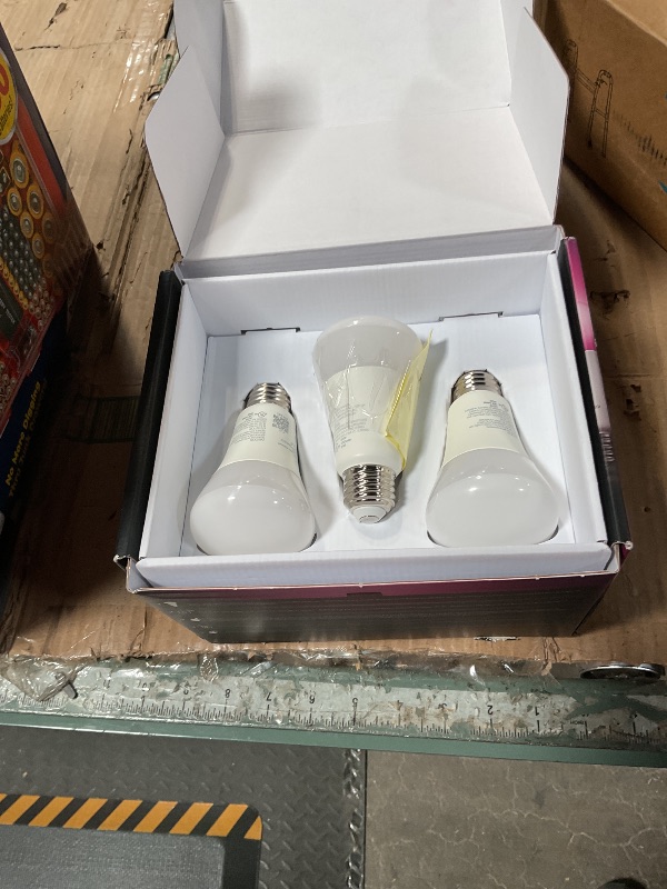Photo 1 of **BULBS DONT WORK**Philips Hue White and Color Ambiance Base Lumen (60W) Smart Button Starter Kit, 16 Millions Colors, Works with Amazon Alexa, Google Assistant, Apple HomeKit 60 Watt (OLD VERSION)
