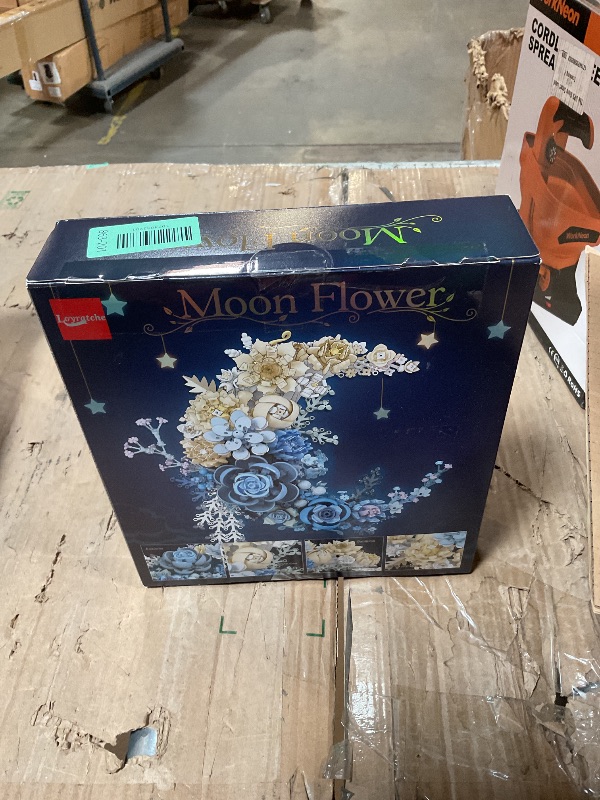 Photo 1 of **FACTORY SEALED**Loyratche Blue Moon Flower Building Set, Botanical Collection Artificial Flowers Building Blocks Kit Compatible with Lego for Adults Home Décor Wall Art Decoration