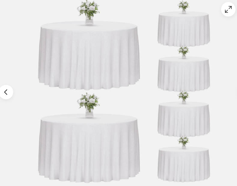 Photo 1 of ***PHOTO FOR REFERENCE 3 PACK*** Fixwal 3 Pack White 70 x 120 Inch Round Tablecloths, Reusable Heavy Duty Washable Polyester Table Covers for 6-8 Ft Tables, Wedding, Party, Birthday, Outdoor, Camping