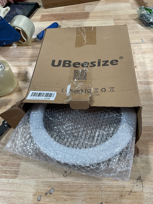 Photo 1 of ***LIGHT ONLY*** MISSING PIECESUBeesize 12'' LED Ring Light with 62'' Tripod Stand and Magnetic Phone Holder, Selfie Ring Light for Video Recording, Live Streaming, Compatible with iPhone & Android (Black)