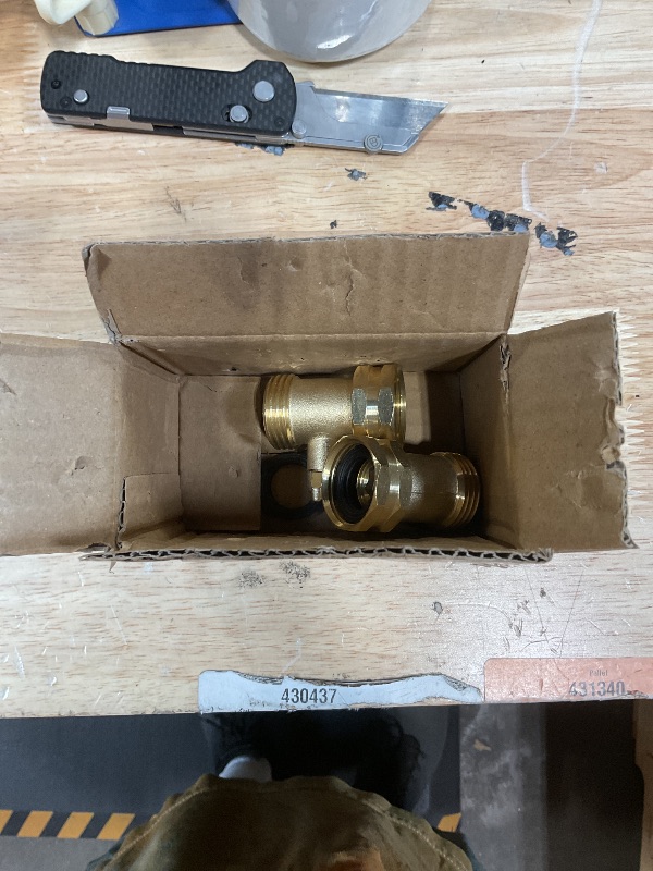 Photo 1 of 2 Pack Garden Hose Shut Off Valve - Extended Handle - 3/4" Heavy Duty Solid Brass Hose Connector Water Shut Off Valve Hose Shutoff Valve with 4 Pcs Hose Washers