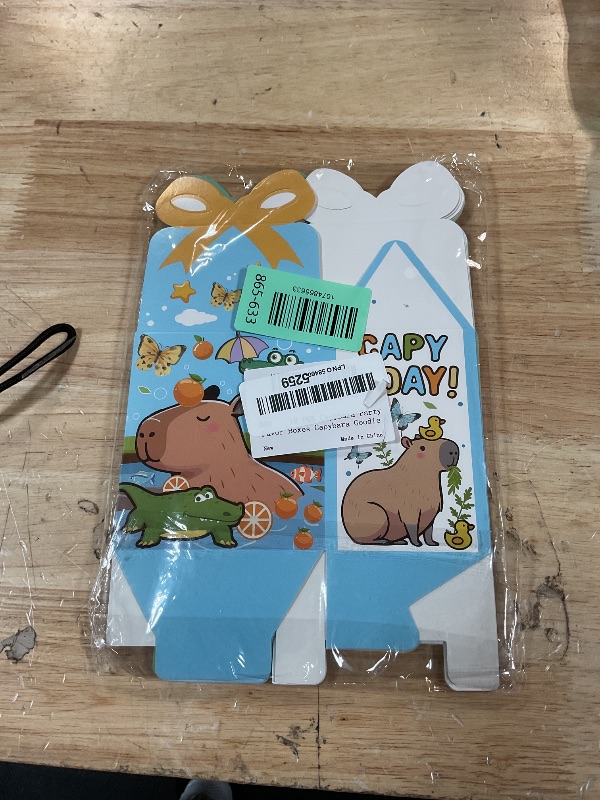 Photo 1 of 12 PCS Capy Party Favor Boxes Capy Goodie Gift Treat Boxes Capy Birthday Party Bow Boxes for Capy Party Supplies