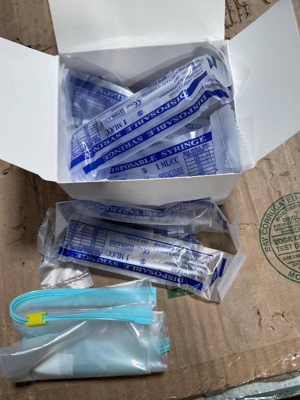 Photo 1 of 20 Sets 1ml Colostrum Collector with Caps, Colostrum Collection Kit Includes 20pcs Sterile Colostrum Syringes, 2 Measuring Cup, 2 Storage Bags, 20 Labels (Breast Milk Syringe without Needle)