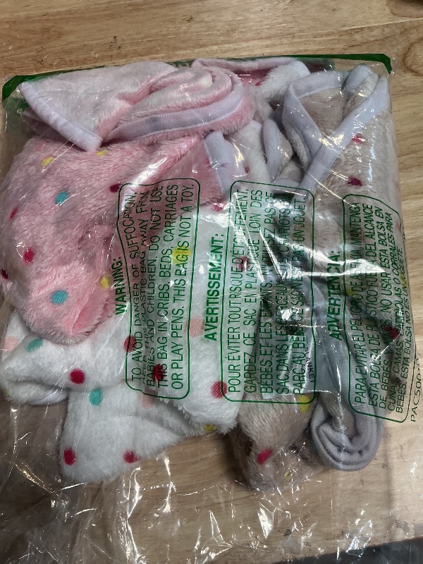 Photo 1 of 1 Pack 3 Blankets Super Soft Cute Dot Pattern Pet Blanket Flannel Throw for Dog Puppy Cat Beige/Brown/Pink Small