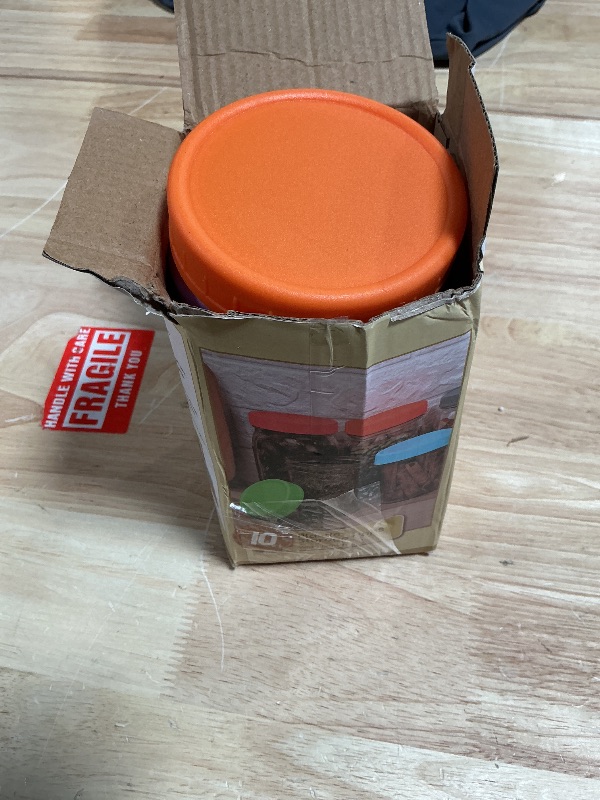 View 2 of 10 Pack Plastic Wide Mouth Mason Jar Lids for Ball, Kerr and More - Multicolor Storage Caps for Mason Jars, Canning Jars - Leak-Proof, Dishwasher Safe & Food Grade