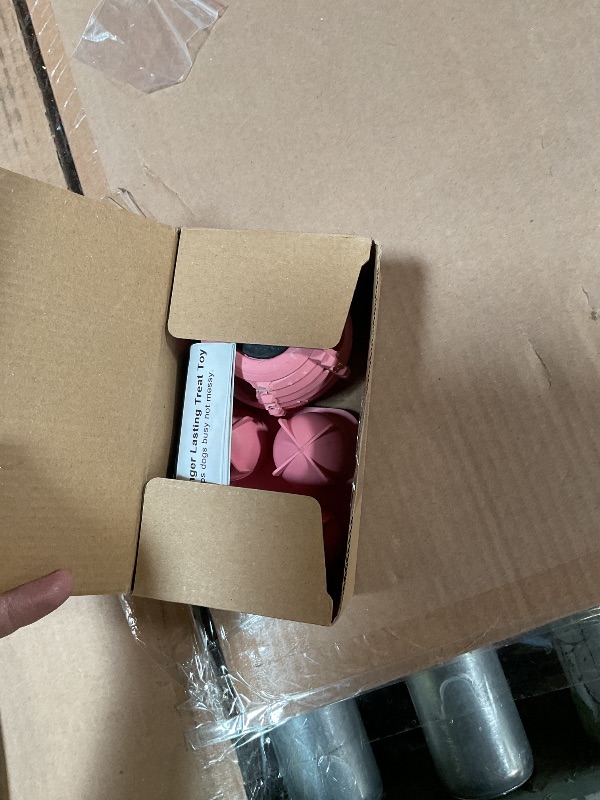 Photo 1 of *** TEETH MARKS ***XHX Long-Lasting Interactive Dog Toy to Keep Your Pup Distracted - Safe for Dogs - Low-Mess Design - Dog Toys for Small Dogs 10-25 lbs(Pink, Small)