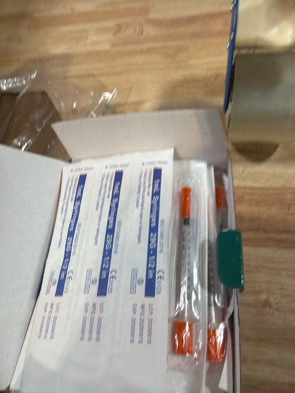 Photo 1 of 100Pack 1mL 29Ga 1/2 inch for Lab,Liquid Measuring,Individually Wrapped