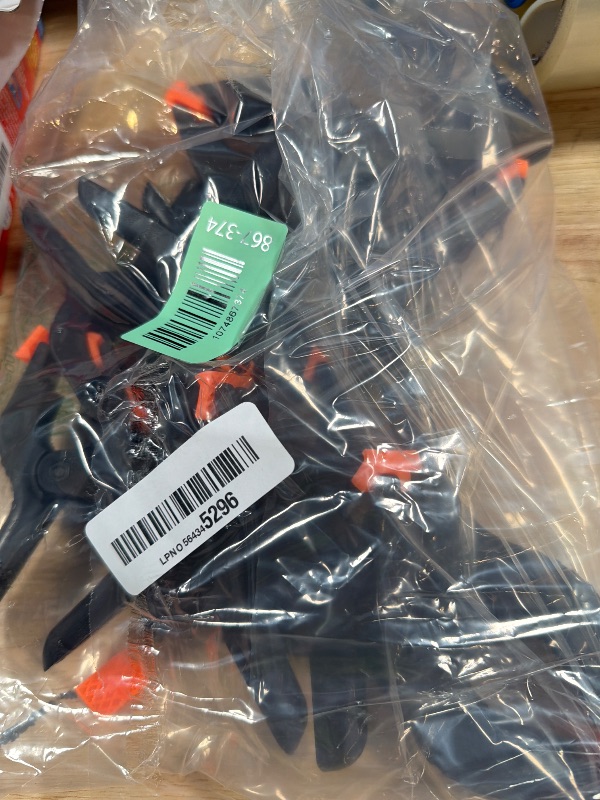 Photo 1 of 10 Pack Spring Clamps Heavy Duty - Assorted Sizes Spring Clips Plastic 6.5 Inches, 4.5 Inches, 3.5 Inches Set - Backdrop Clips Small Clamps For Crafts Woodworking Background