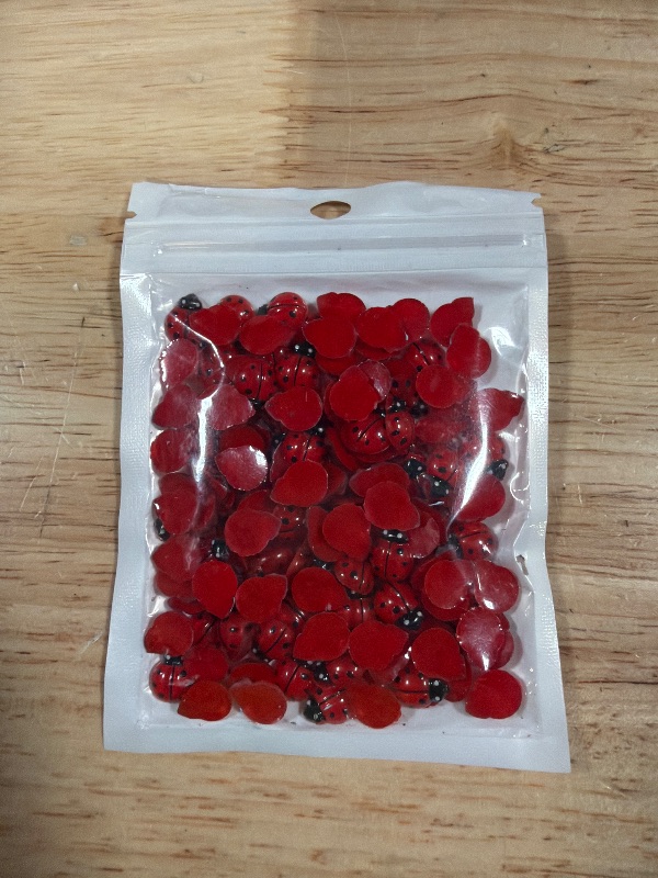 Photo 1 of 150 PCS Mini Resin Ladybug Decor, Miniature Ladybugs, Mini Resin Figures S for Fairy Garden Micro Landscape Decor Cake Topperr, Gifts for Birthday, Christmas, Party