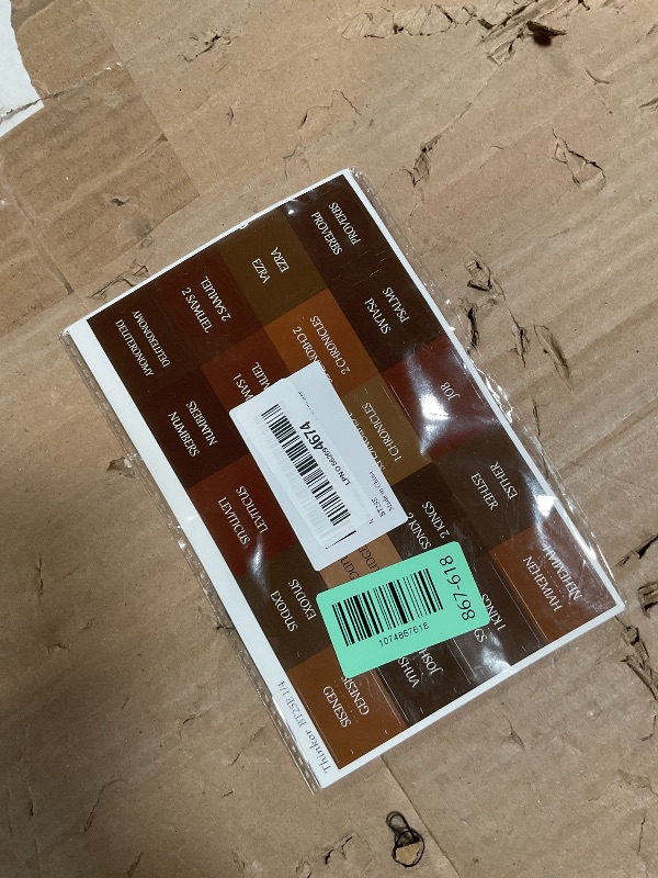 Photo 1 of *** MISSING ASSEMBLY PIECES*** Thinkor Reposition Laminated Bible Tabs, Large Print Stickers, Easy to Read & Apply Bible Tabs for Women & Man (Earthy Brown)