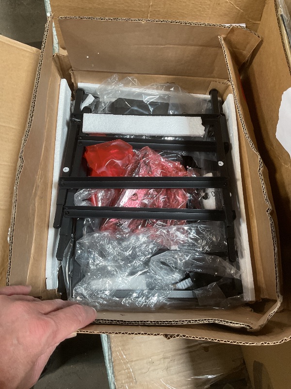 View 2 of **FOR PARTS ONLY/ BROKEN*** Huuger Night Stand with Charger Station and LED Lights, 2 Drawer Nightstand, Bed Side Table with Open Shelf, End Table, Fabric Drawers for Bedroom, Black