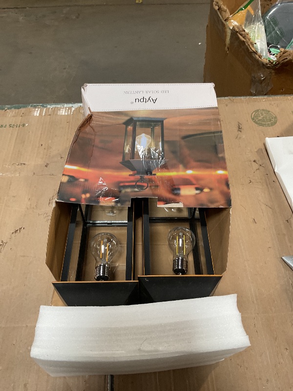 Photo 1 of ***PARTS ONLY***NON FUNCTIONAL***
AYTPU 2 Pack Solar Lanterns Outdoor, Hanging Glass Solar Lights Waterproof, Dual Power Solar & 2*AA Battery, for Porch, Patio, Yard and Indoor Table or Mantel