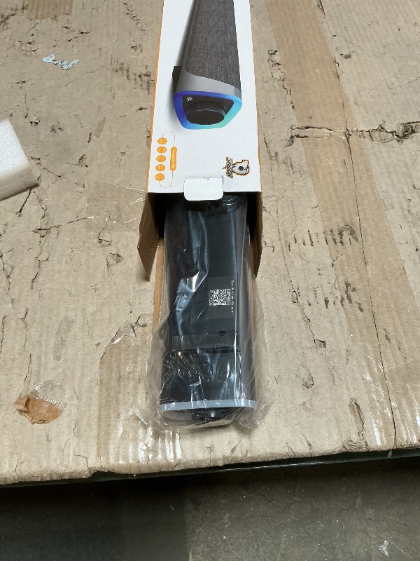 Photo 1 of ***PARTS ONLY***NON FUNCTIONAL***SOULION R30 Computer Speakers, USB Powered PC Speaker, Colorful LED Lights with Switch Button, 3.5mm Aux Surround Soundbar for Desktop Laptop Monitor Office Work Music Gray