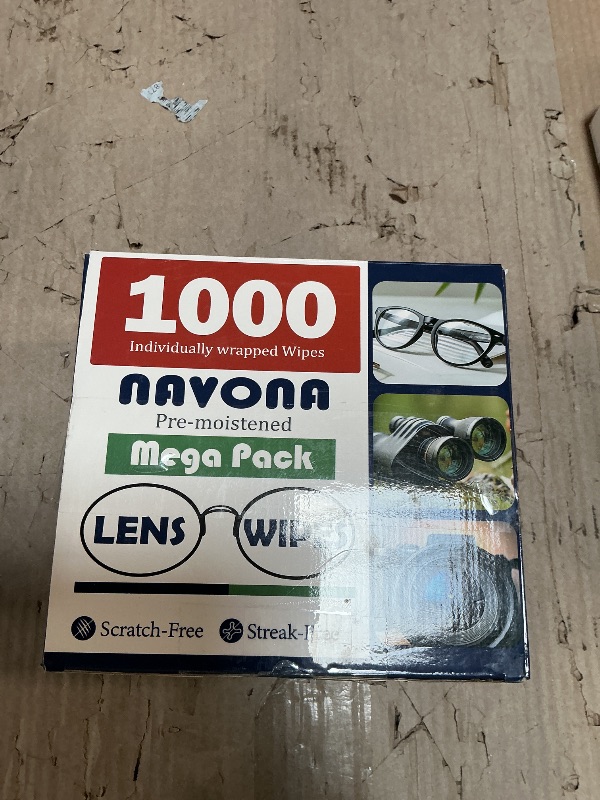 Photo 1 of 1000 Count Lens Wipes for Eyeglasses – Pre-Moistened, Individually Wrapped Eyeglass Cleaning Wipes – Scratch-Free, Streak-Free Glasses Cleaner Wipes for Sunglasses & Camera Lens – Bulk Pack