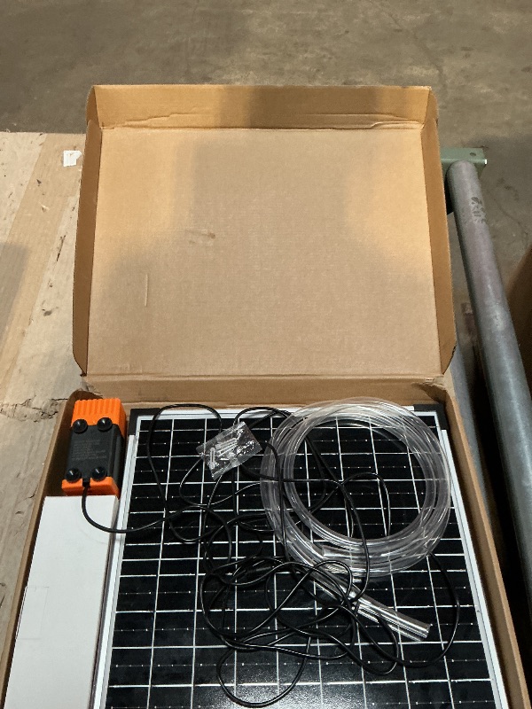 Photo 1 of ***PUMP NON FUNCTIONAL***Antfraer 25W Solar Pond Pump, Solar Water Fountain Pump with 320GPH Adjustable Flow, Solar Water Pump with 7 Nozzles, 6.6ft Tubing, Dry Run Protection for Garden, Ponds, Waterfall, Fountain