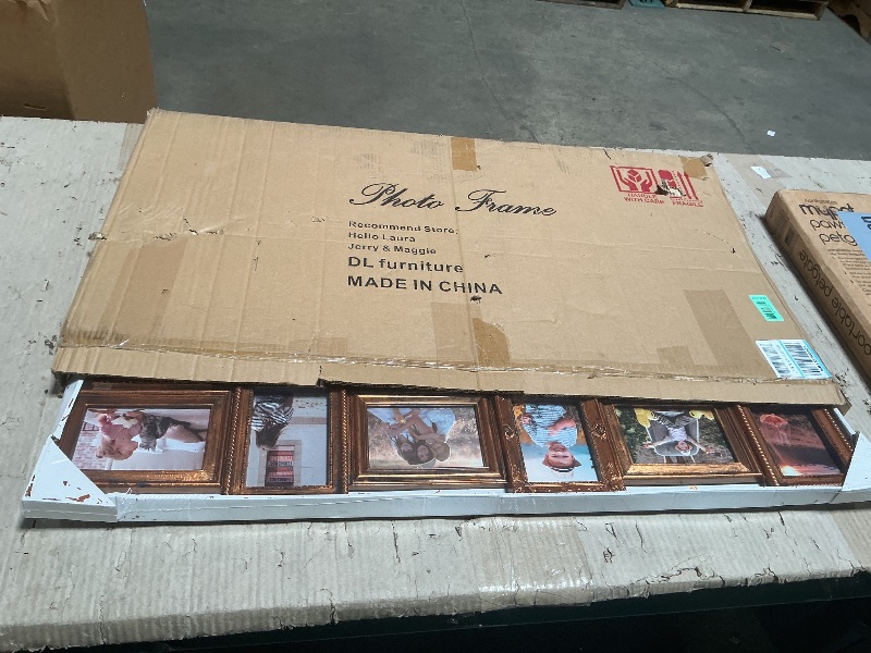 Photo 1 of **DISPLAYS MORE BRONZE IN PERSON*** HELLO LAURA - 4x6 Picture Frame Collage Large Photo Collage Frame for Wall 18 Openings Picture Frames Photo Frame Collage Wall Decor for Living Room Bedroom - Rusted Gold