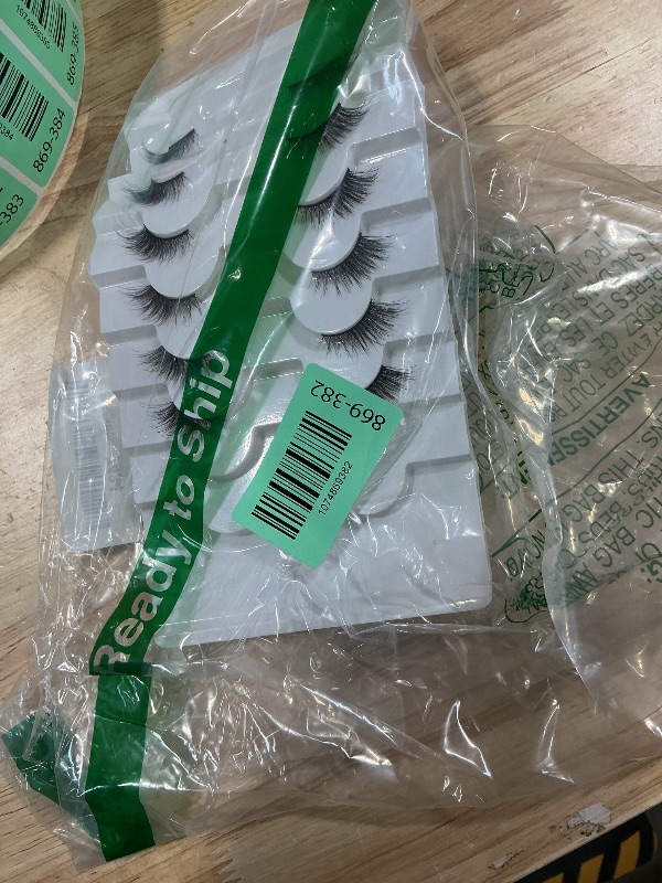 Photo 1 of ***MISSING HALF THE LASHES*** Half Lashes Strips False Eyelashes Fairy Natural Lashes Cat Eye Look Wispy Short Band 3/4 Lashes 8 Pairs Pack Fluffy Volume Small Accent Lash Fake Eyelashes 3D Faux Mink Lashes Extensions
