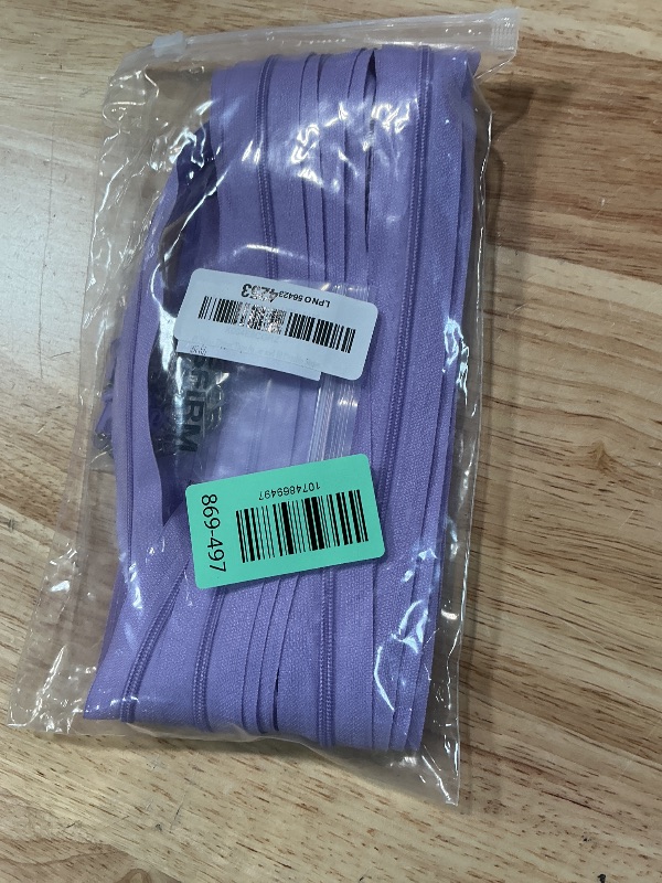 Photo 1 of #3 Nylon Zipper Tape for Sewing: YZSFIRM 10 Yards Purple by The Yard Nylon Coil Zippers for DIY Sewing Craft with 10 Bulk Metal Zipper Slider and 10 Double Slider