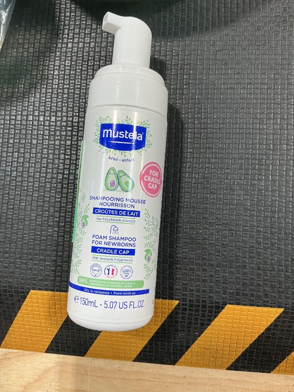 Photo 1 of ***MISSING SOME PRODUCT***Mustela Foam Shampoo for Newborns - Baby Shampoo for Cradle Cap with Naturally Derived Avocado Oil Polyphenols - Fragrance-Free - 5.07 fl. oz