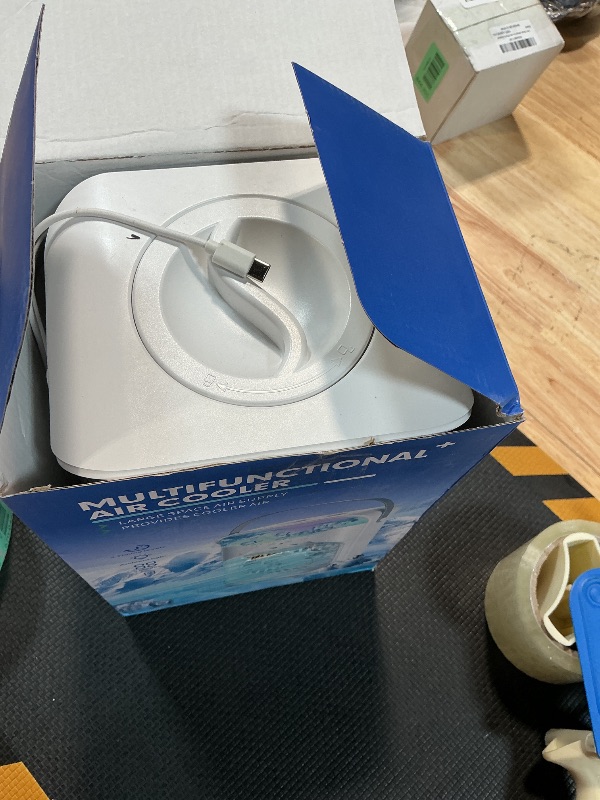 Photo 1 of ***FOR PARTS ONLY/ BROKEN*** Portable Air Conditioners, Air Conditioner, Dual Nozzle AC Unit with Remote Control, 1600ML Tank, 3 Speeds, Timer & 70° Adjustable Airflow, Evaporative Mini Air Conditioner for Bedroom, Office Camping