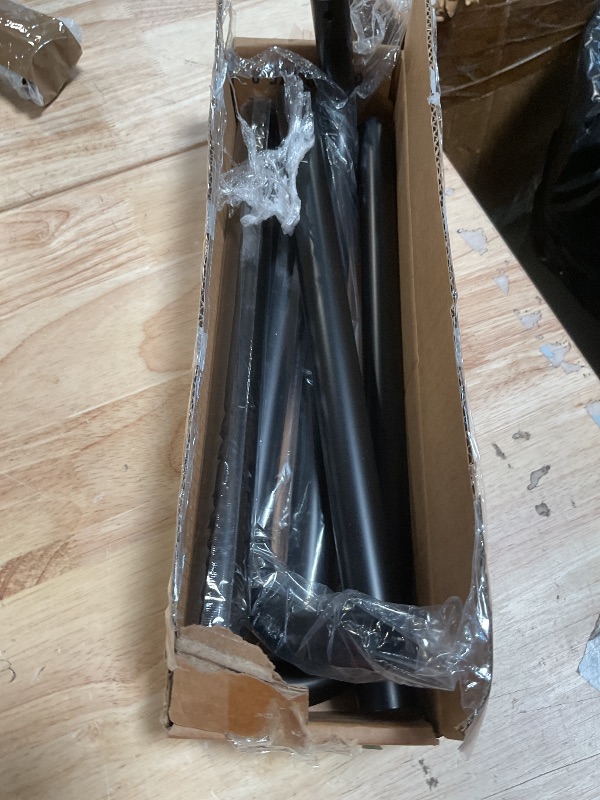 Photo 1 of **FOR PARTS ONLY/ MISSING ASSEMBLY PIECES*** ZYRW Black Curtain Rod, Room Darkening Rods for Windows 28 to 48 Inches(2.3-4Ft), Wrap Around Curtain Rods, Heavy Duty Blackout Drapery, Modern Decorative Window Treatment Rod, Matte Black