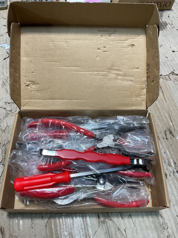 Photo 1 of 10 Pieces Electrical Disconnect Pliers for Cars, Automotive Electrical Plug Connector Disconnect Tool and Connector Separator and Hose Clamp Pliers, Fuel Line Tool and Auto Trim Removal Tool Set