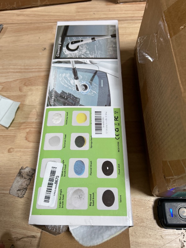 Photo 1 of **POSSIBLE PARTIAL SET/ UNKNOWN MISSING PIECES/UNTESTED*** Electric Spin Scrubber- Ditch the Scrubbing! Long Handle Shower Scrubber with 9 Replaceable Heads - 2 Speed Cordless Brush Ensures Long Battery Life, Modern Design! (White)