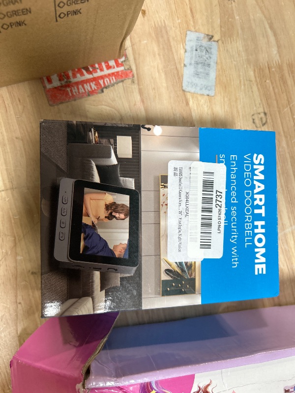 Photo 1 of **MISSING ASSEMBLY HARDWARE**** TKMARS Doorbell Camera Wireless No Subscription 1080P, Waterproof Door Bell Camera with Monitor Screen Free Storage NO WiFi and APP Needed, Video Intercom Two-Way Audio, 170° View Angle,Night Vision