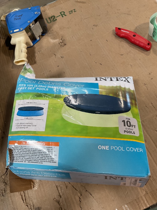 Photo 1 of 10-Foot Round Easy Set Pool Cover by Intex