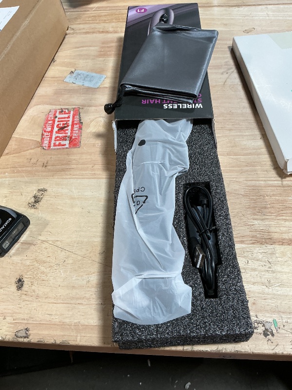 Photo 1 of ***FOR PARTS ONLY/ DAMAGED*** Wireless Straightener Comb with Spray Mist - 3 in 1 Straightening Brush, 3 Temp Settings, 3000mAh Rechargeable, 50 Min Runtime, for All Hair Types