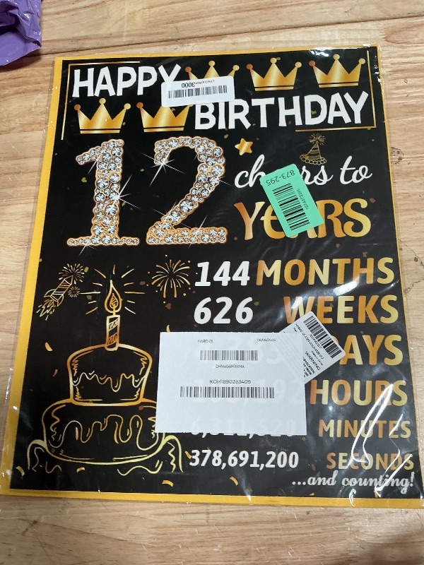 Photo 1 of 12th Jumbo Birthday Card with Envelope, 12th Birthday Decorations for Girls Boys, 12th Birthday Gifts for Daughter Son, Happy Birthday Cards for 12 Year Old Grandson Granddaughter, Back in 2014
