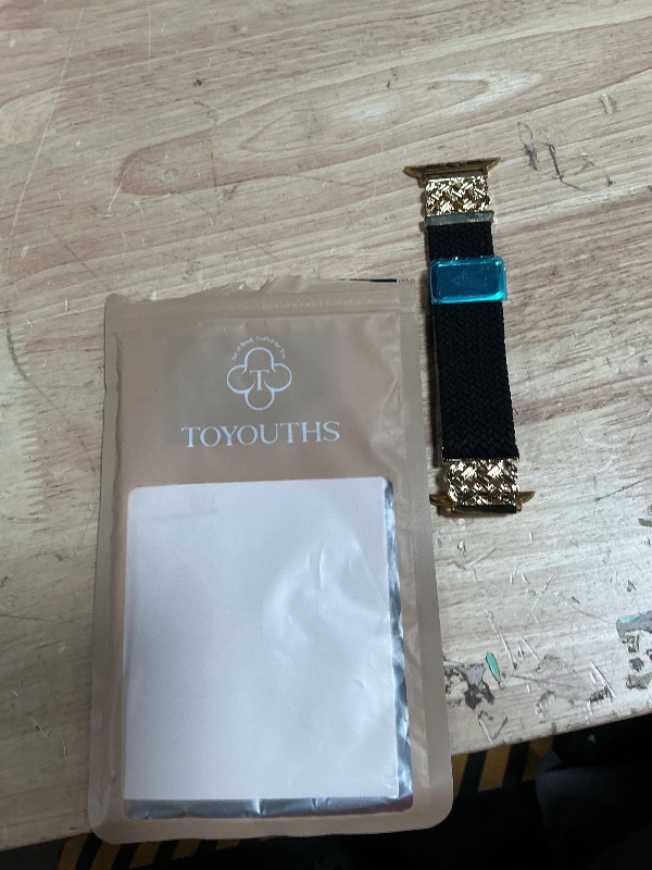 Photo 1 of **black and gold*** 1 TOYOUTHS Watch Band Charms Compatible with Apple Watch Bands/Samsung Galaxy/Fitbit Versa/Sense/Garmin Vivoactive/iphone, 20MM Metal Loops for iWatch Series 11 10 9 8 7 6 5 4 SE/Ultra 3 2 1