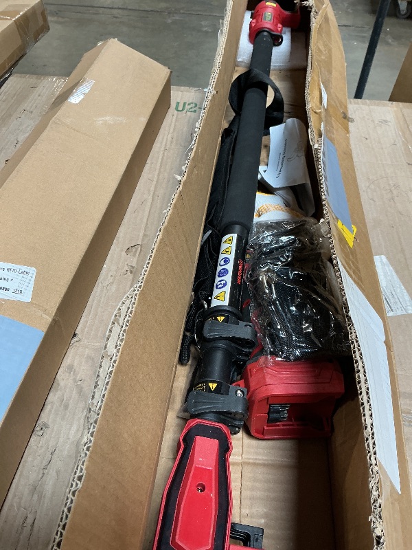 Photo 1 of 2-IN-1 Electric Pole Pruning Shears Cordless Compatibility with Milwaukee 18V Battery, 1.6" Cutting Diameter Pruner, 14.8 FT MAX Extension Pole Saws(NO BAT)