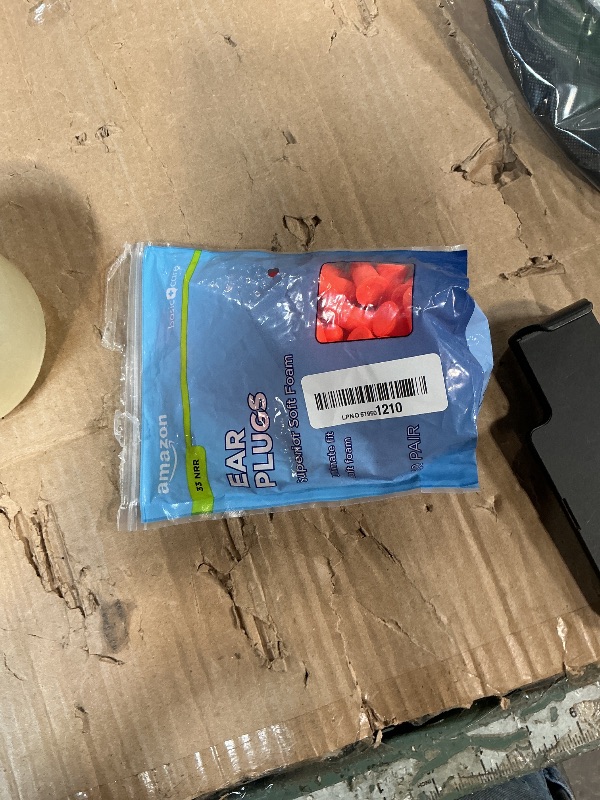 Photo 1 of **PRE-OPENED/ MISSING PIECES*** Amazon Basic Care Soft Foam Noise Cancelling Earplugs for Concerts, Hearing Protection, 100 Count (1 Pack of 50 Pairs)
