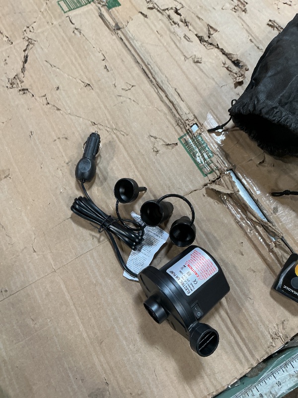 Photo 1 of *** MISSING WALL PLUG-IN ***Electric Air Pump for Inflatables,Portable Quick-Fill Air Pump with 3 Nozzles,110V AC/12V DC Inflator & Deflator Pumps for Outdoor Camping,Air Mattress Beds,Boats,Inflatable Cushion,Pool Float