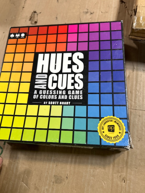 Photo 1 of ***MISSING 1 ASSEMBLY (GAME )PIECE*** HUES and CUES - Vibrant Color Guessing Board Game for 3-10 Players Ages 8+, Connect Clues and Guess from 480 Color Squares