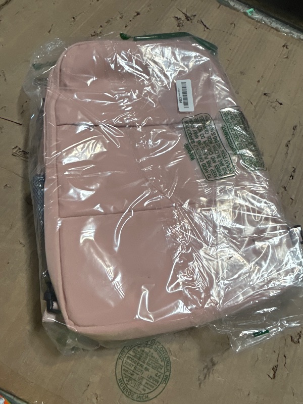 Photo 1 of ***STAINED***Taygeer Travel Backpack for Women, Carry On Backpack with Water Bottle Pocket & Shoe Pouch, TSA 15.6inch Laptop Mochila Flight Approved, Nurse Bag Casual Daypack for Weekender Business Hiking, Pink
