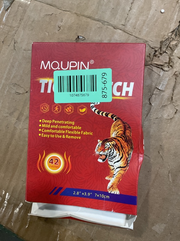 Photo 1 of ***PARTIAL SET/ MISSING PIECES (PRE-OPENED) *** 42PCS Tiger Patch, Chinese Tiger Back Heat Patches Ultra Strength for Muscle Joint of Knee Shoulder and Neck