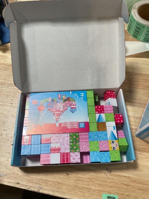 Photo 1 of 150PCS Magnetic Blocks, Magnet Building Cube Toy, Build 3D Pink Princess Castle Set for Girls, Montessori Sensory Toys for Kids, STEM Educational Toys, Christmas, Children's Day Gift for Boys & Girls