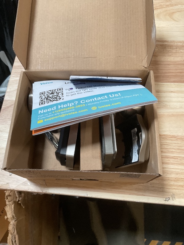 Photo 1 of ***MISSING MOUNTING PLATE*** Veise VE028 Built-in Wi-Fi Smart Lock with Knob, Fingerprint Keyless Entry with Handle, App Remote & Voice Control, Electronic Digital Keypad for Front Door and Bedroom, IP65 Waterproof, Satin Nickel
