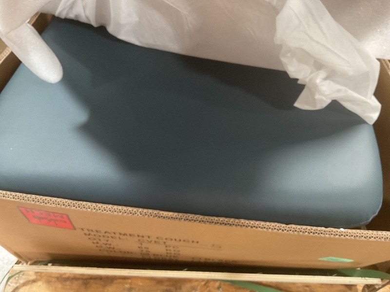 Photo 1 of ***SMALL RIP ON SIDE*** Demixson Electric Hi-Lo Physical Therapy Table, 3 Motor Medical Treatment Bed, 18”–76.3” Height, 600lb Capacity, Reversible Head, Locking Casters(Navy Blue)