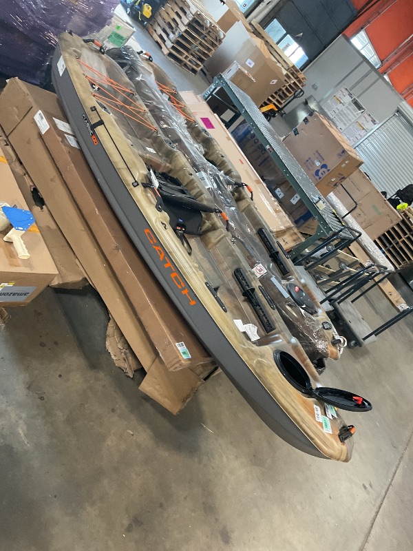 Photo 1 of ***DAMAGED *** SEE PHOTO FOR REFERENCE*** Pelican Catch Classic 100 Angler - Sit-on-Top Fishing Kayak - Ergocast Dual Position Seating System - 10 ft - Outback