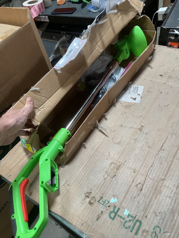 Photo 1 of ***MISSING CHARGER*** Electric  Wacker Cordless, Weed Eater Battery Powered with Battery and Charger 26 Blades,3 in 1 Stringless Grass Trimmer Lightweight Brush Cutter/Edger for Garden Lawn Yard Trimming