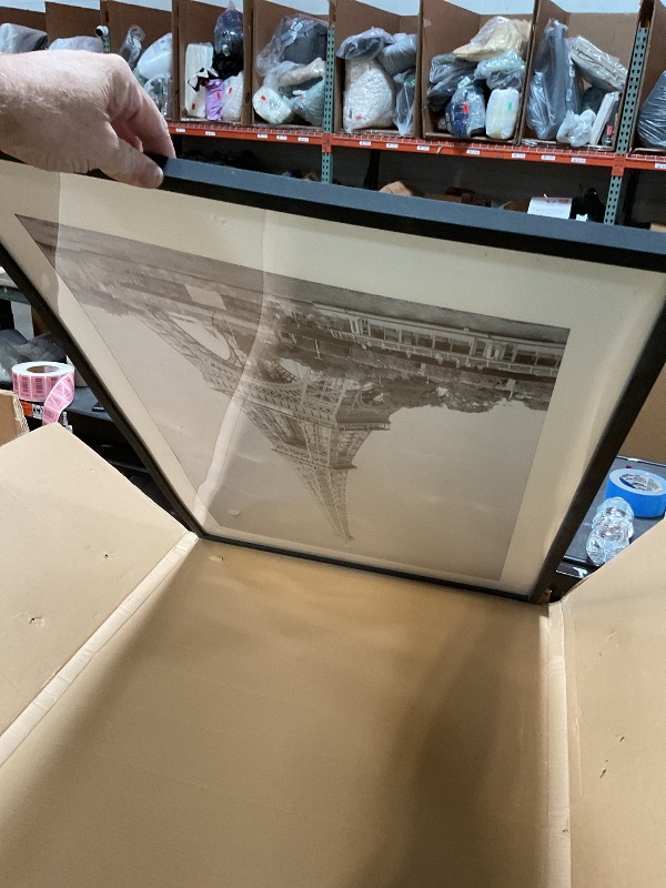 Photo 1 of ***BENT*** upsimples 24x36 Poster Frame, Display Pictures 20x30 with Mat or 24 x 36 Without, Wall Hanging Picture Frames, Black, 1 Pack