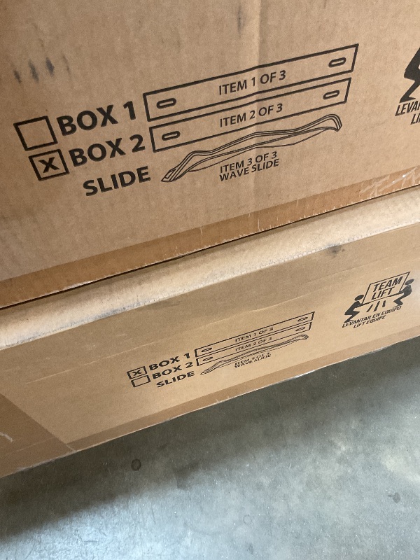 Photo 1 of ** two boxes. Missing slide.**Backyard Discovery Canyon Creek Cedar Wood Swing Set with Wave Slide, Clubhouse, Play Kitchen, Picnic Area, Belt Swings, Web Swing, Rock Wall, Balconies, Playhouse, Step Ladder, Outdoor Playset