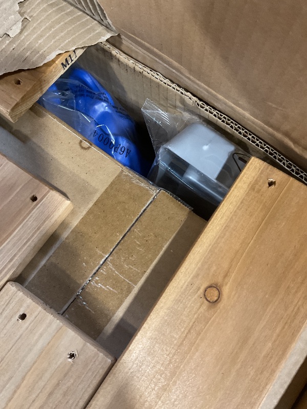 Photo 1 of ** two boxes. Missing slide.**Backyard Discovery Canyon Creek Cedar Wood Swing Set with Wave Slide, Clubhouse, Play Kitchen, Picnic Area, Belt Swings, Web Swing, Rock Wall, Balconies, Playhouse, Step Ladder, Outdoor Playset