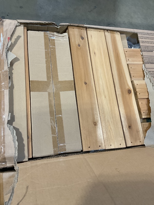 Photo 1 of ** two boxes. Missing slide.**Backyard Discovery Canyon Creek Cedar Wood Swing Set with Wave Slide, Clubhouse, Play Kitchen, Picnic Area, Belt Swings, Web Swing, Rock Wall, Balconies, Playhouse, Step Ladder, Outdoor Playset