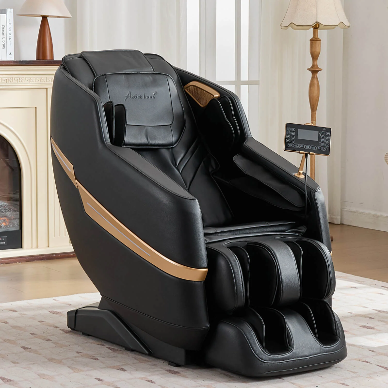 Photo 1 of Zero Gravity Full Body Massage Chair,2026 Newest Version Recliner with 10 Fix Rollers, 6 Modes, Bluetooth Speakers, Waist Heating, Foot Roller Massage, Full-Body Airbags, Black